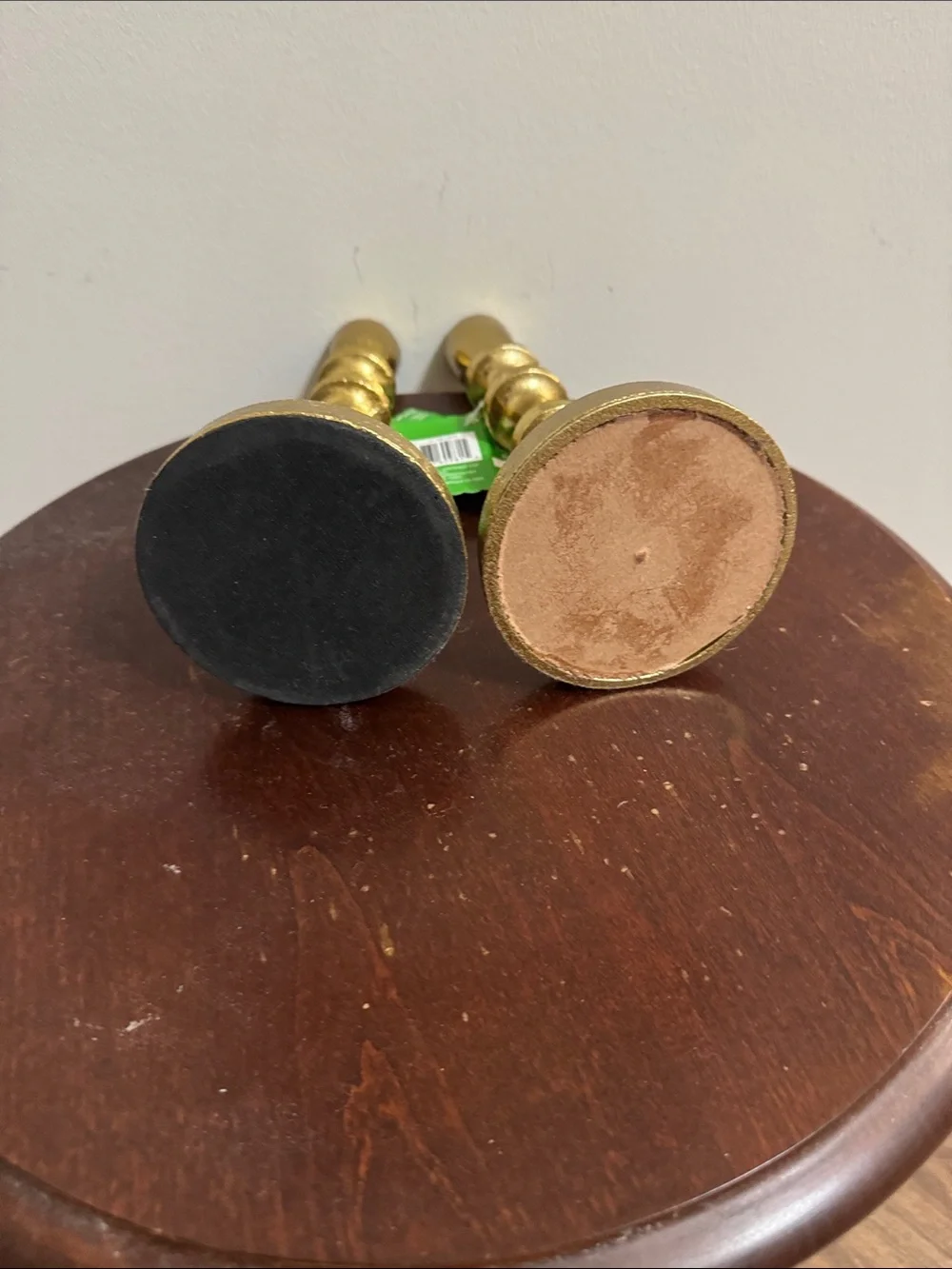 Ashland Gold Metallic Turned Candlestick Holders - Pair
